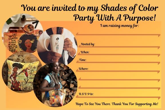 Shades of Color Fundraising Party Invite