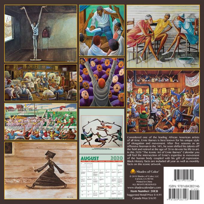 The Iconic Art Of Ernie Barnes 2020 Wall Calendar