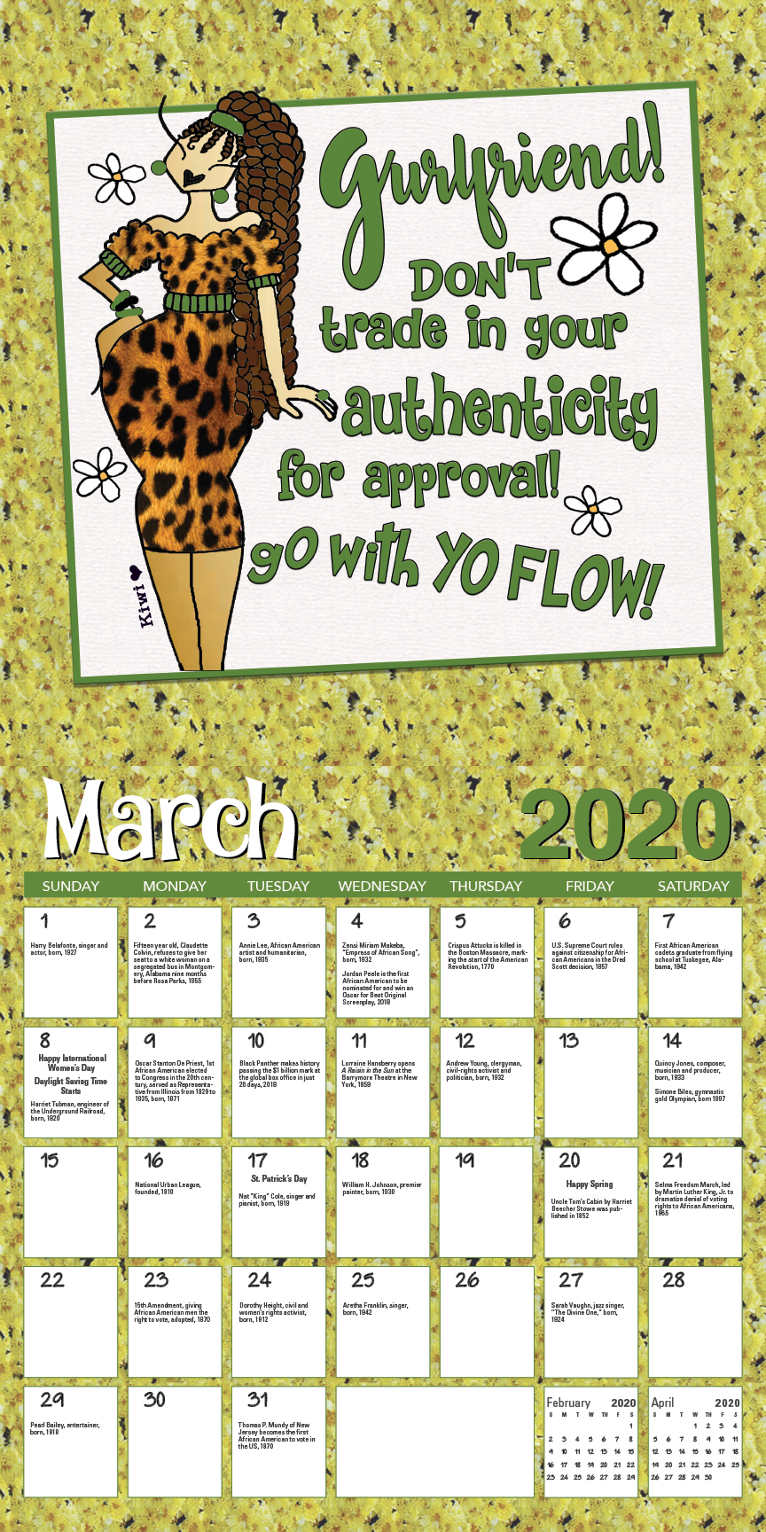 Be Your Own InspHERation 2020 African American Wall Calendar