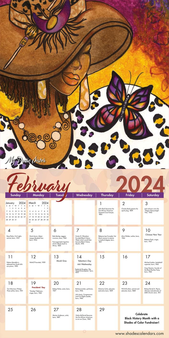 Sister Vibes 2024 African American Wall Calendar