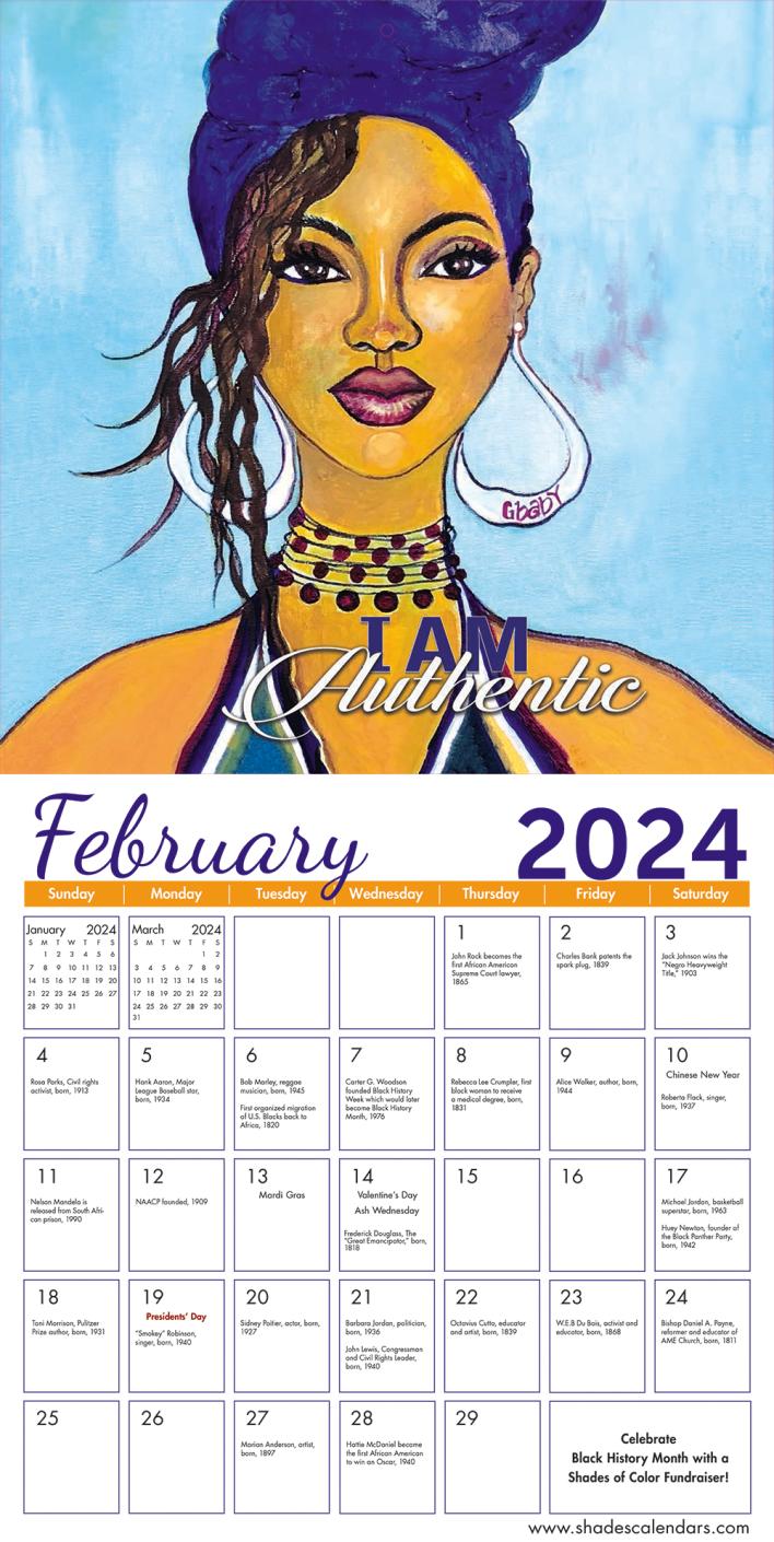 I Am 2024 African American Wall Calendar