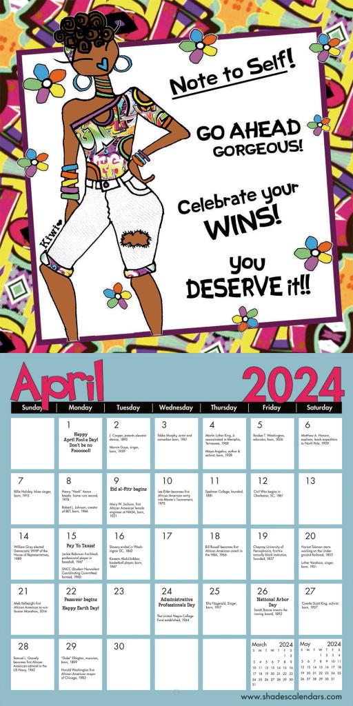Be Your Own InspHERation 2024 African American Wall Calendar