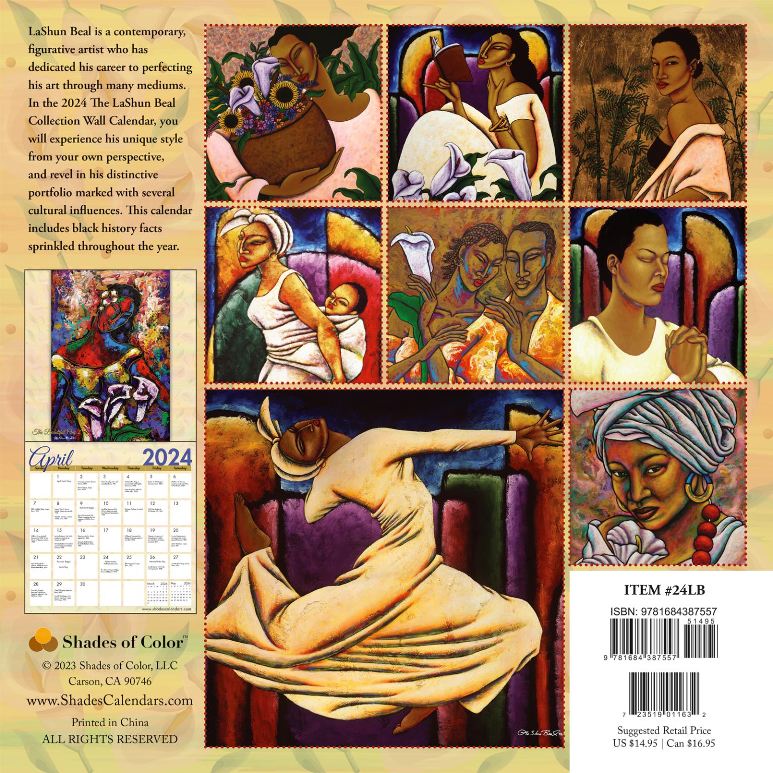 LaShun Beal Collection 2024 African American Wall Calendar