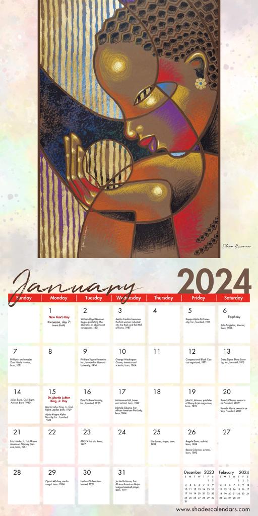 Color My Soul 2024 African American Wall Calendar