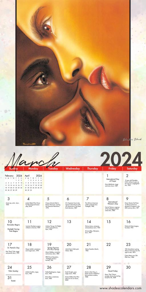 Color My Soul 2024 African American Wall Calendar
