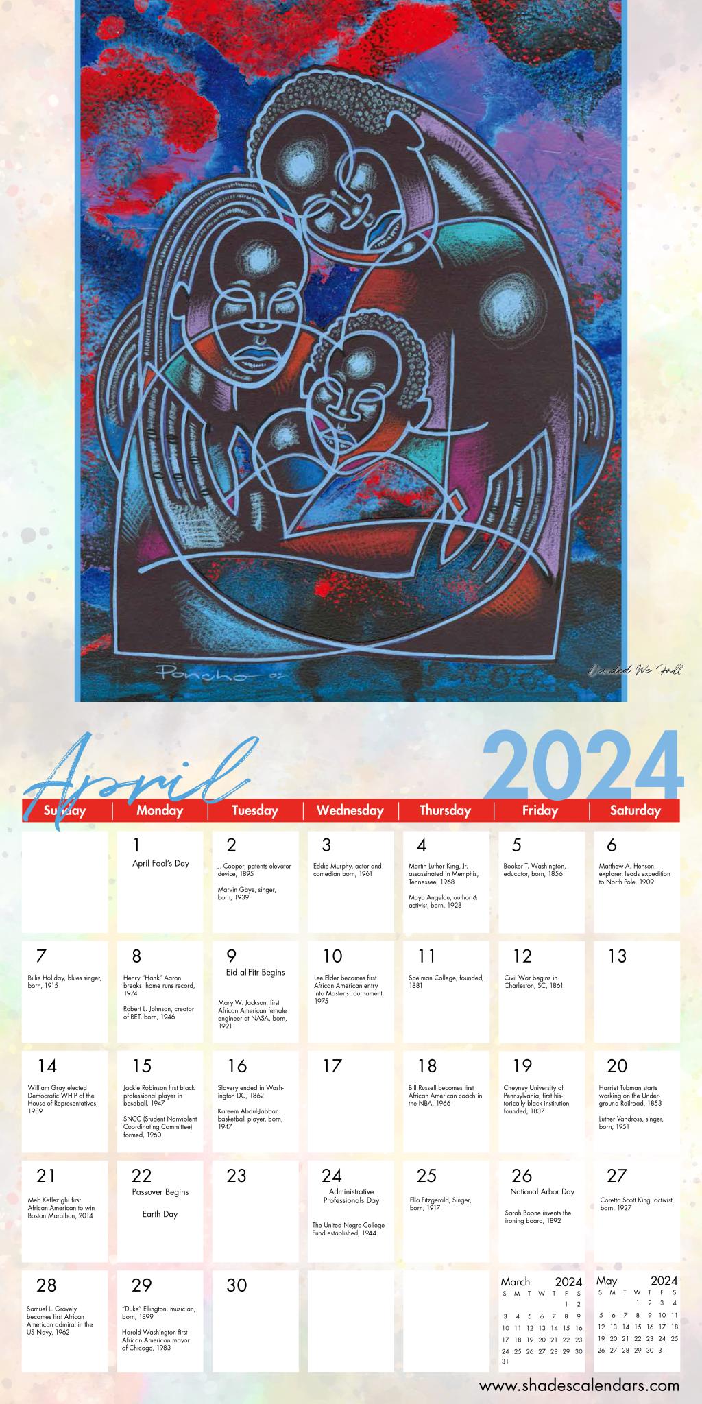 Color My Soul 2024 African American Wall Calendar