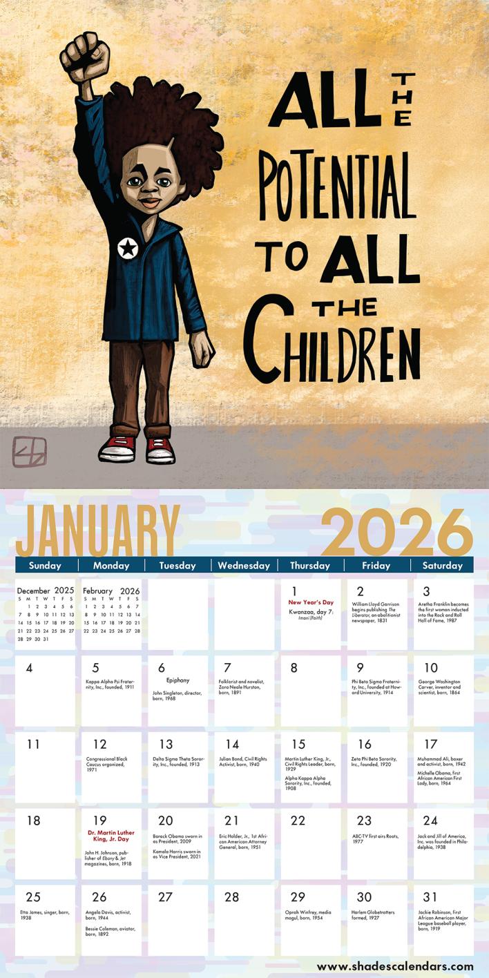 26CH_1 All The Potential To All The Children 2026 Wall Calendar