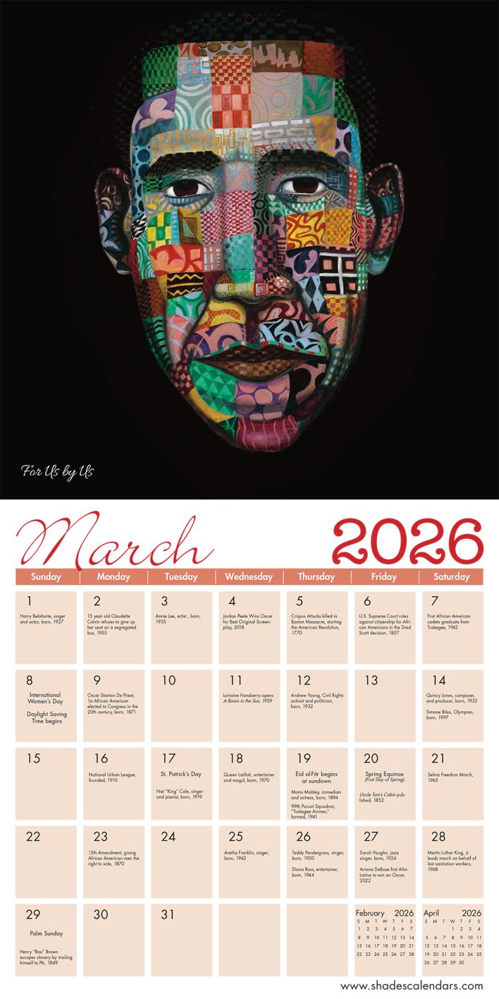 26FM_3 2026 African American Wall Calendar