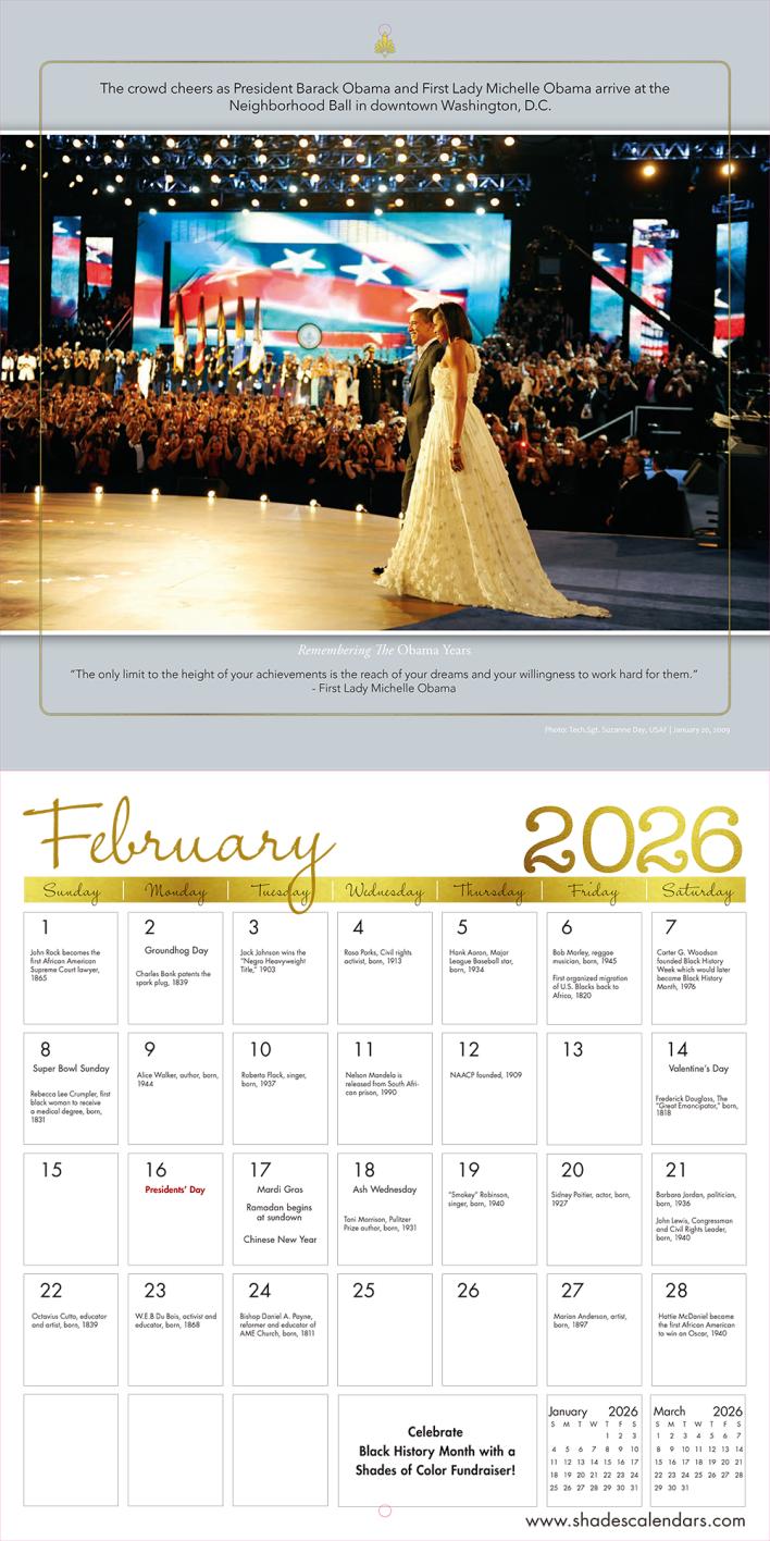 26OB_2 2026 African American Wall Calendar