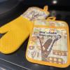 African American Oven Mitt and Potholder - B (5) What's Cookin' Good Lookin' Oven Mitt Potholder Set