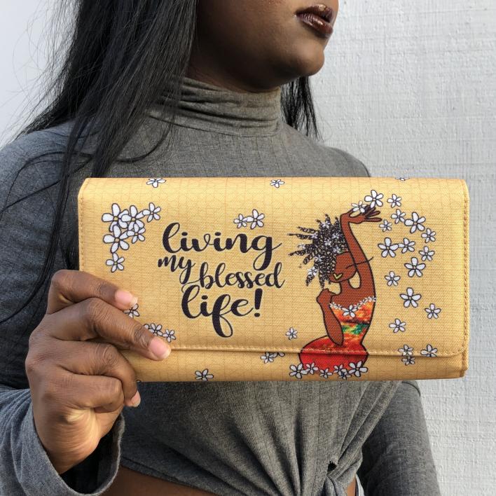 CLT162_1 Blessed Life clutch bag live shot