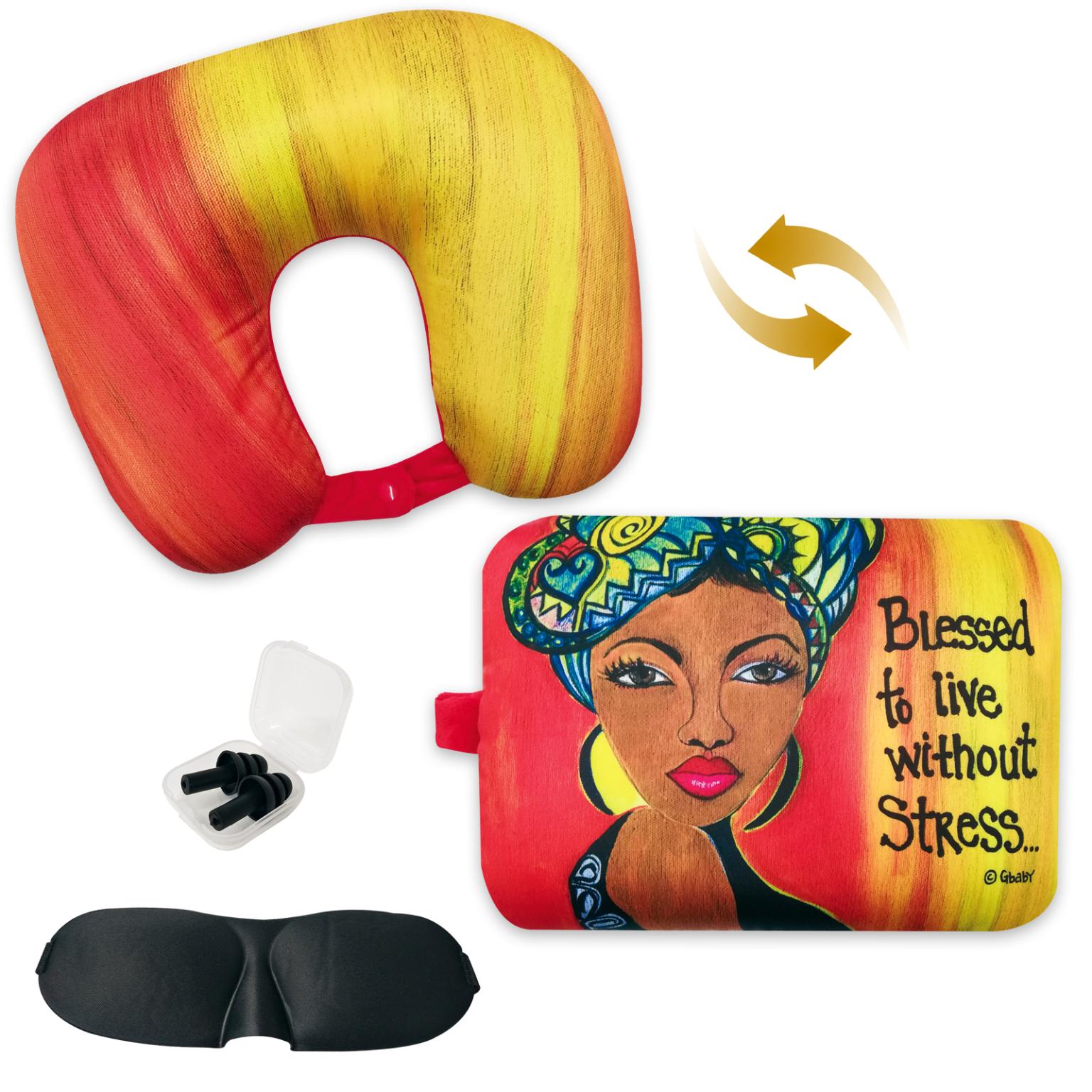 Blessed To Live Without Stress Convertible Neck Pillow Set