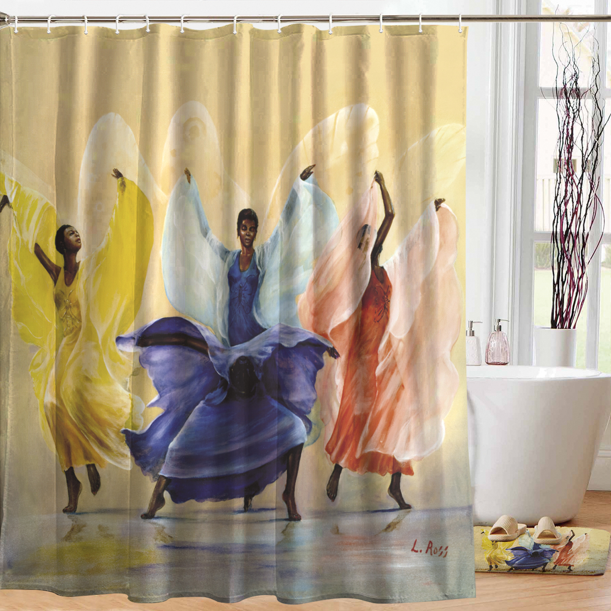 Shower Curtains Erfly Design, African Design Shower Curtains