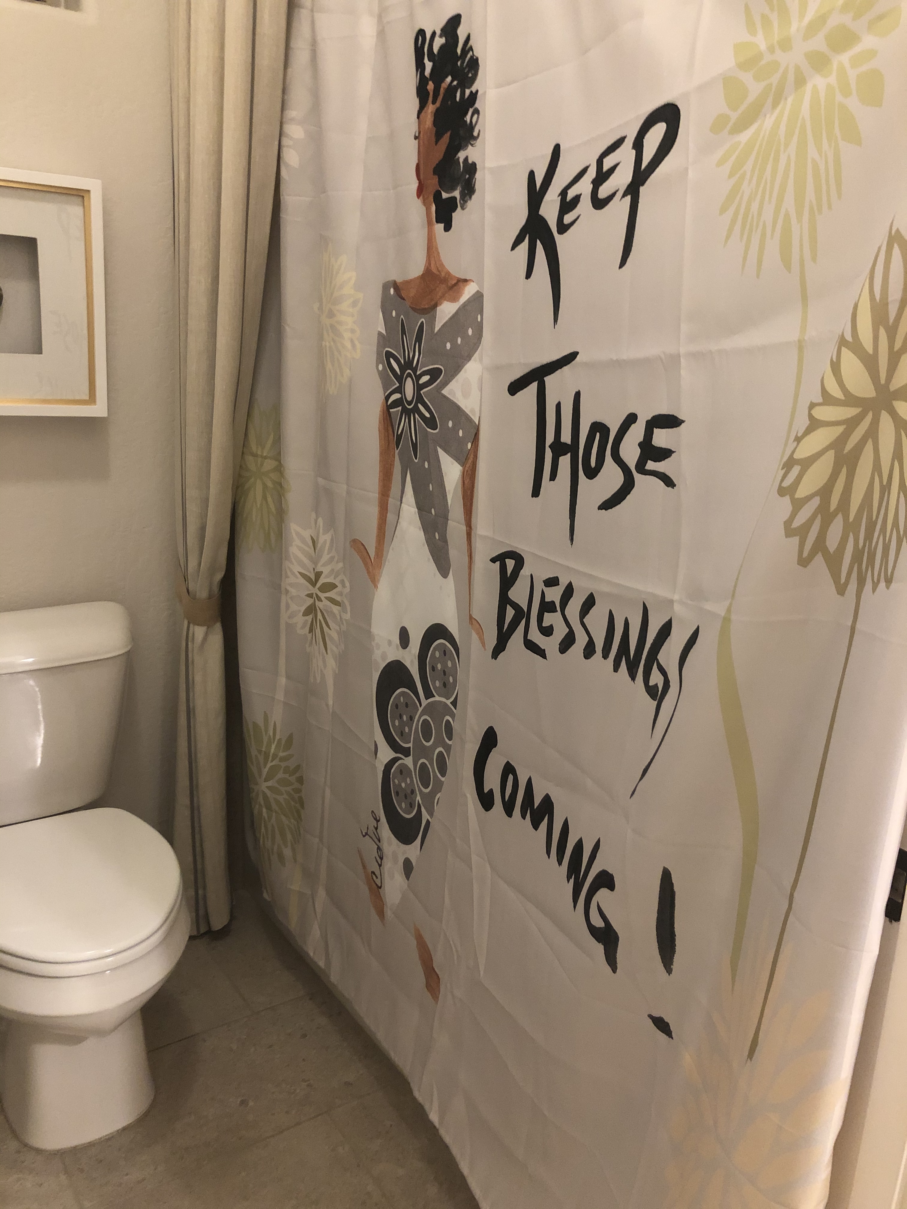 Keep Those Blessings Coming Shower Curtain African American Shades Of Color