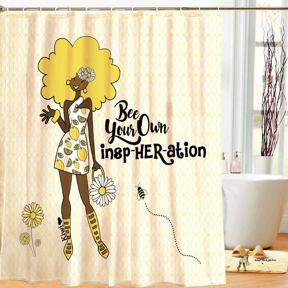 Bee Your Own Insp Her Ation Designer Shower Curtain Shades Of Color