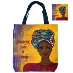 Wonderful, Wise & Worthy Foldable Canvas Shopping Bags