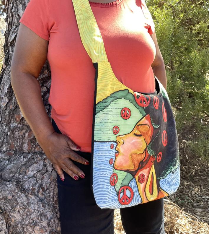 HIP242 (2) Peace of Africa Hippie Bag