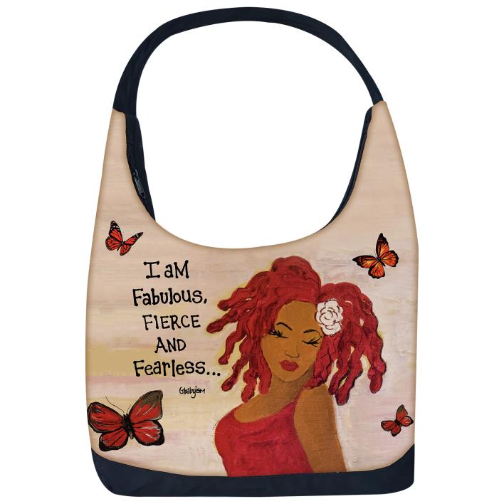 HOB229 I Am Fabulous, Fierce and Fearless Hobo Bag