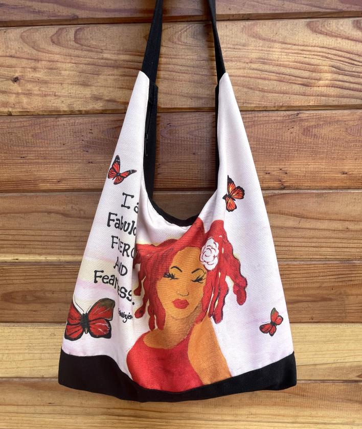 HOB229_1 (4) I Am Fabulous, Fierce and Fearless Hobo Bag