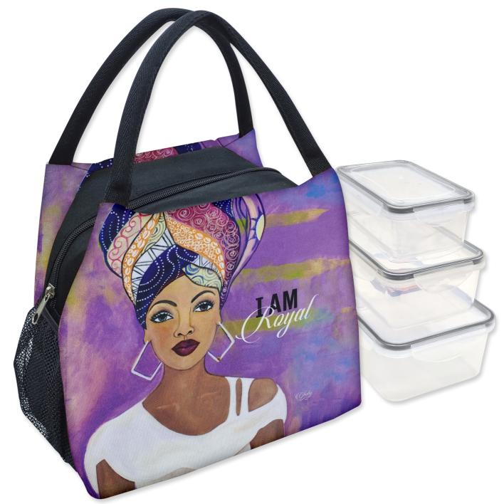 LBS283 I Am Royal Lunch Bag Set with Box Containers
