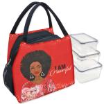 I Am Powerful Lunch Bag Set with Box Containers