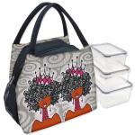 Crown & Curls Lunch Bag Set with Box Containers