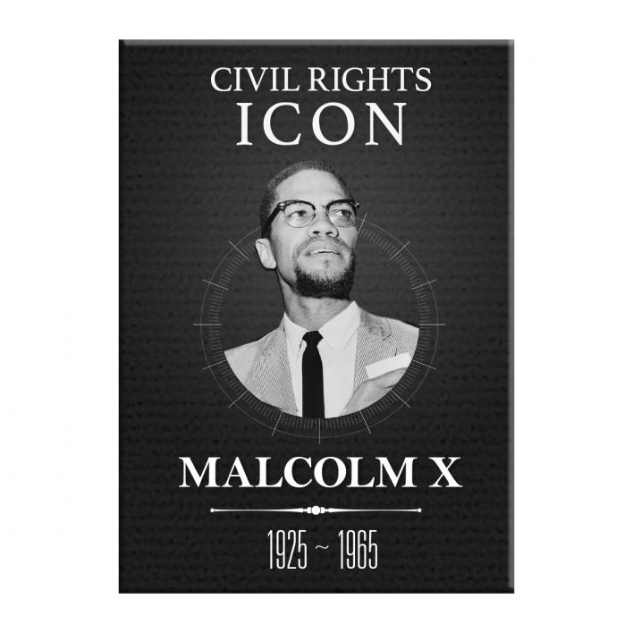 METAL MAGNET Malcolm X African American Black Human Rights Activist MAGNET 