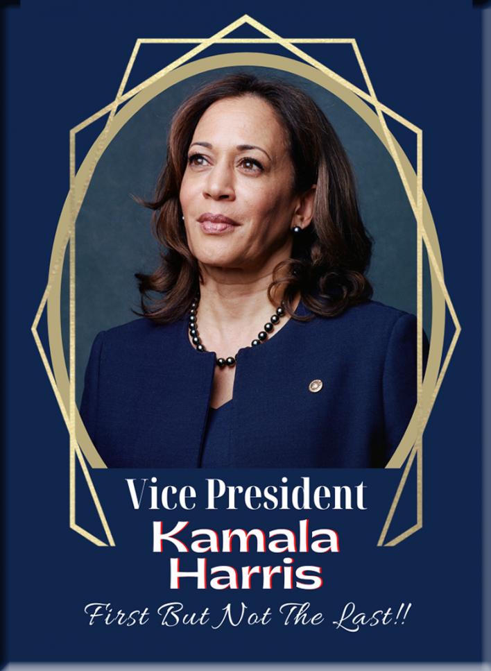 Kamala Harris Magnet - Pink & Green | AKA | African American - Shades ...