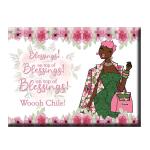 Blessings On Top Of Blessings! Magnet Pink and Green