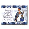 Blessings On Top Of Blessings! Magnet Blue and White