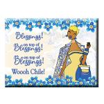Blessings On Top Of Blessings! Magnet Blue and Gold
