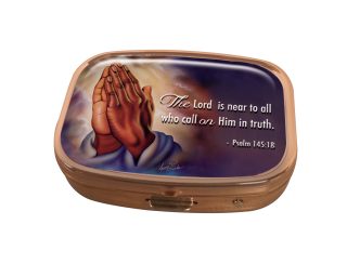 Praying Hands Pill Box