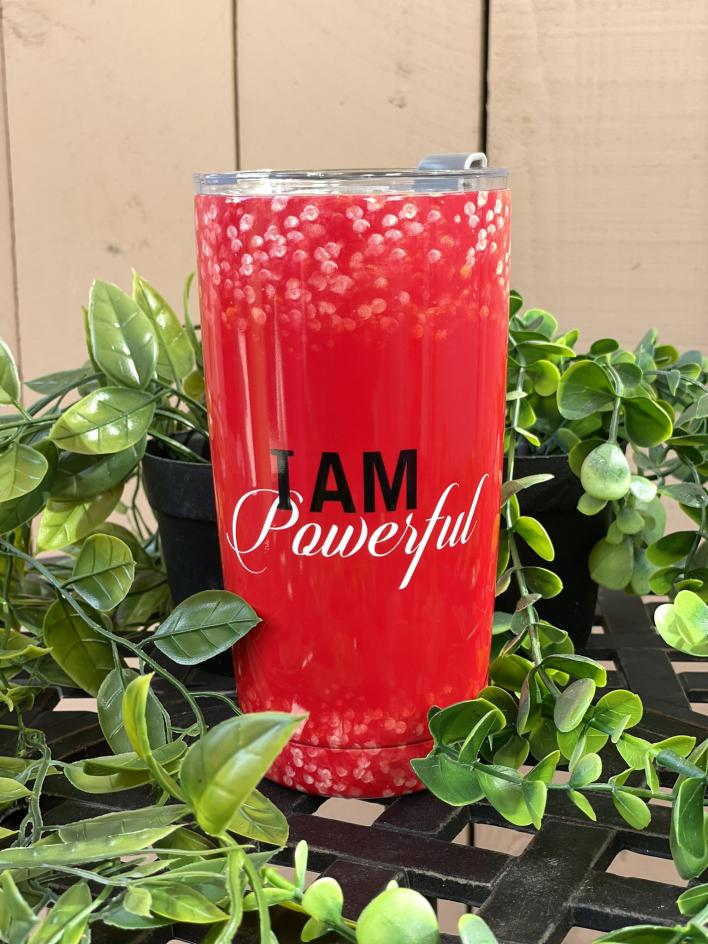 STT_Stainless Steel Tumblers (132) I Am Powerful Stainless Steel Travel Tumblers