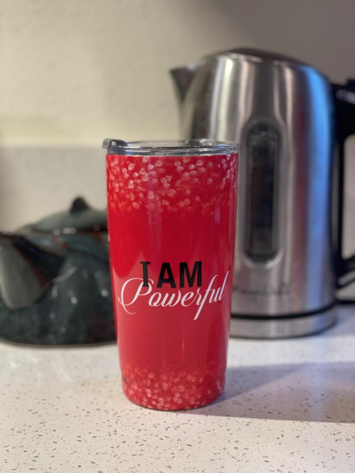 STT_Stainless Steel Tumblers (99) I Am Powerful Stainless Steel Travel Tumblers