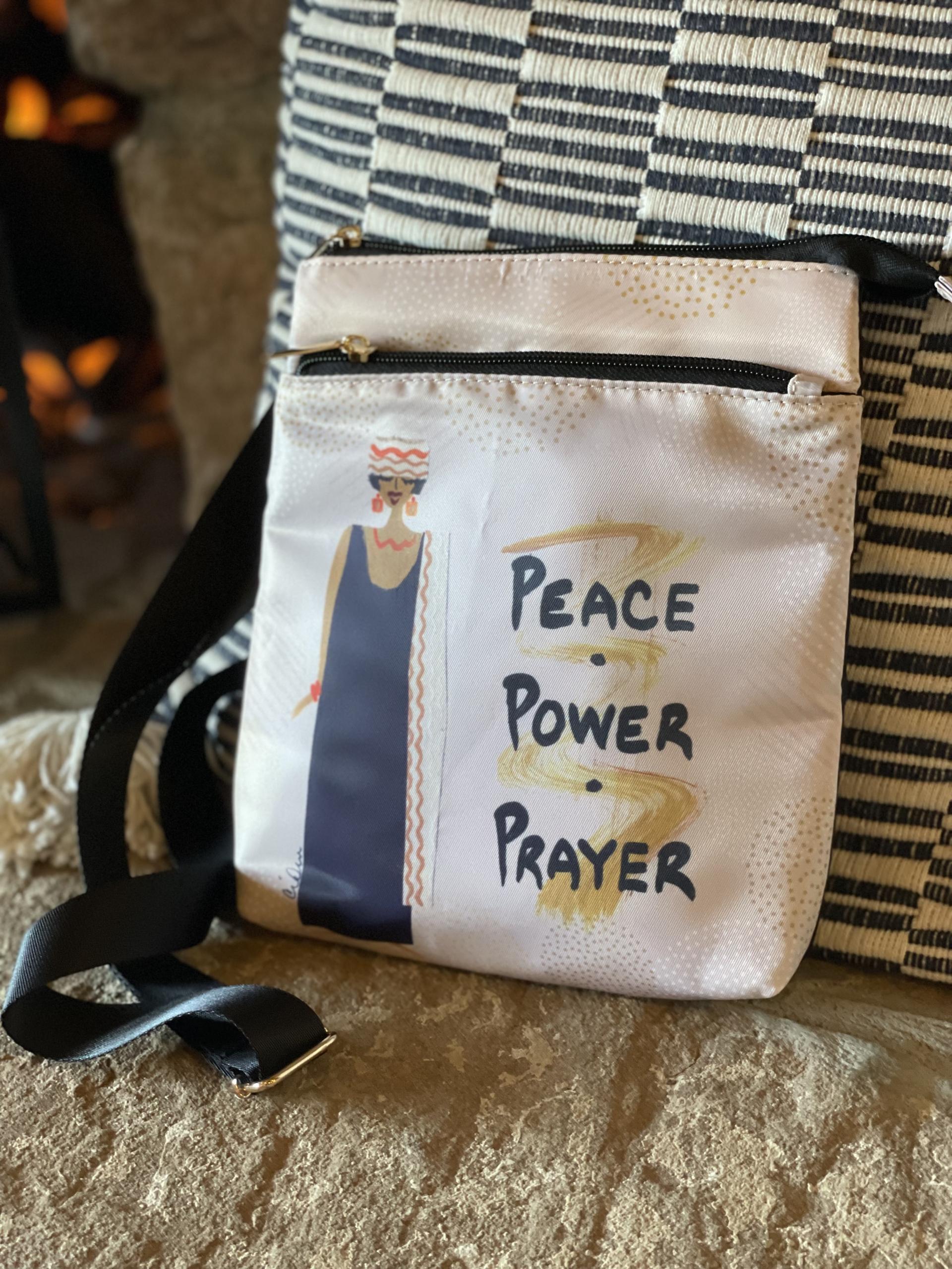 Peace Sign With Fingers Canvas Bag — Fish Face Goods