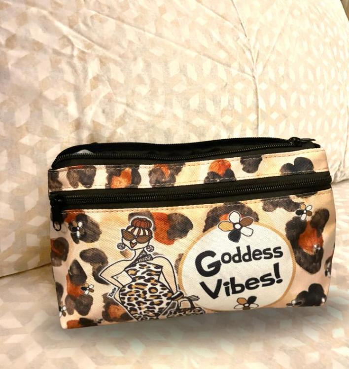 TZB308_ (1) Goddess Vibes Twin Zipper Cosmetic Bags