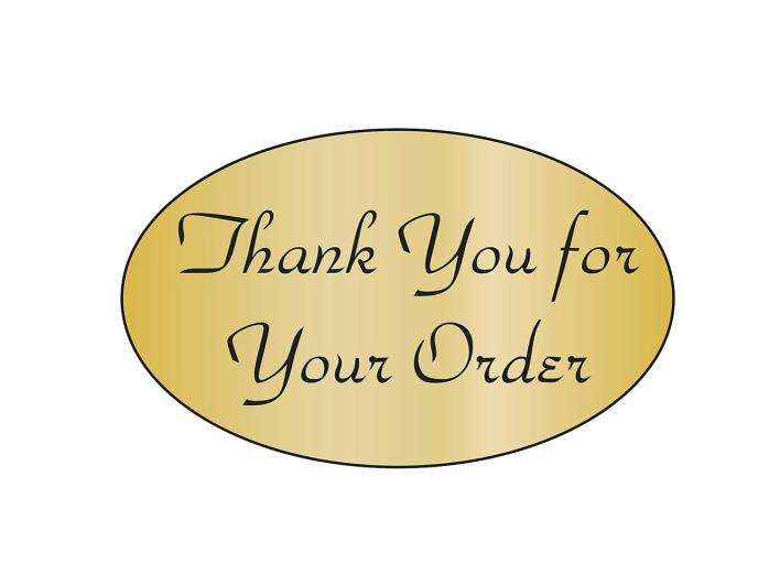 Thank You Oval Sticker Thank You Stickers