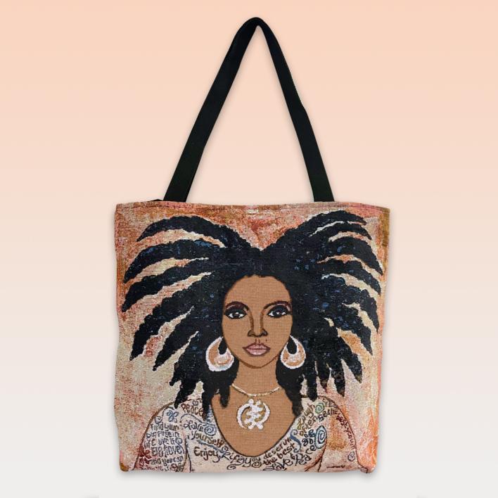 WTB009 Nubian Queen Woven Tote Bag