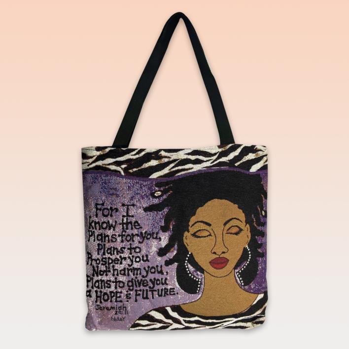 WTB238 For I Know The Plans Woven Tote Bag