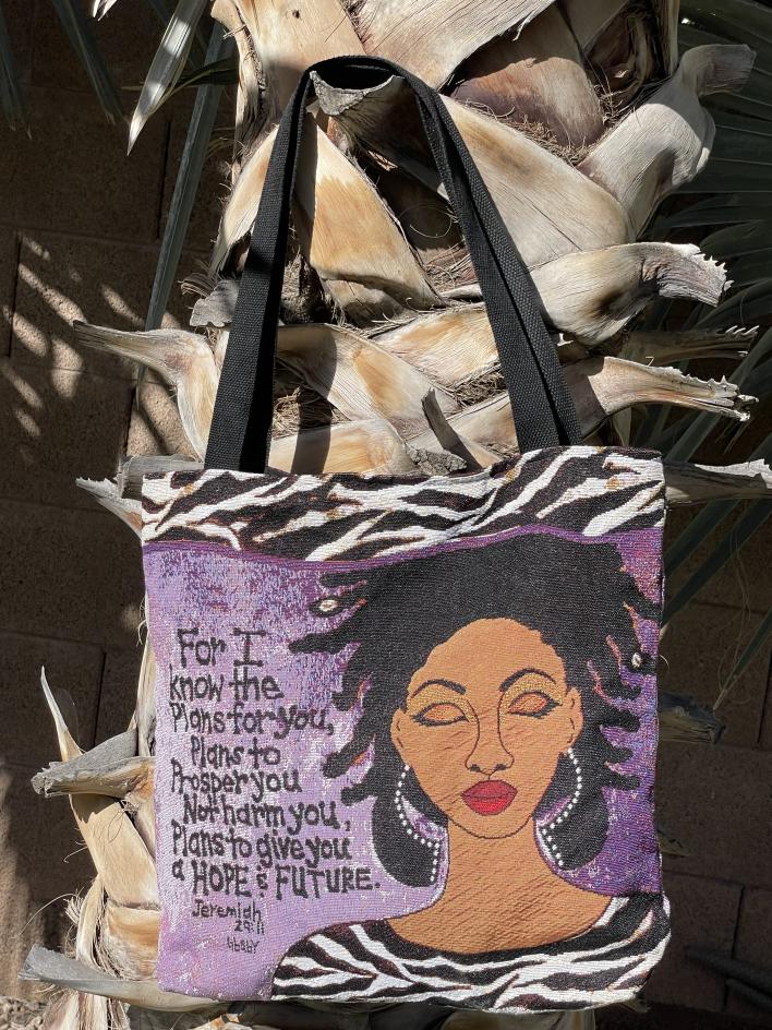 WTB238_ (6) For I Know The Plans Woven Tote Bag