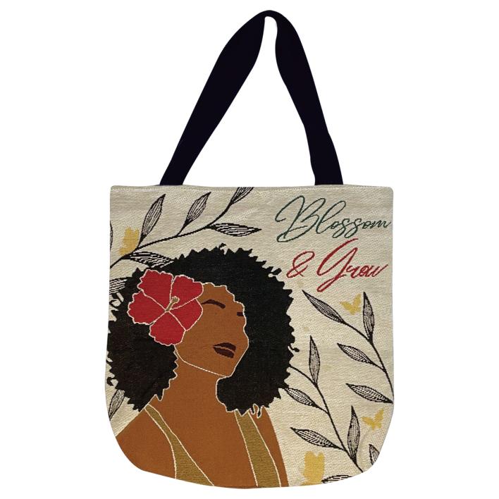 WTB263 Blossom & Grow Woven Tote Bag