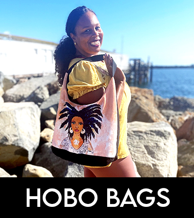Black Art Hobo Bags