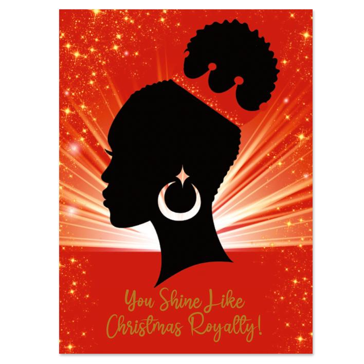 You Shine Like Christmas Royalty African American Holiday Cards