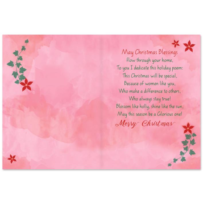 Christmas Blessings Holly African American Holiday Cards