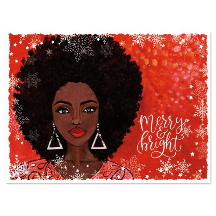 African American Christmas Cards Shades of Color