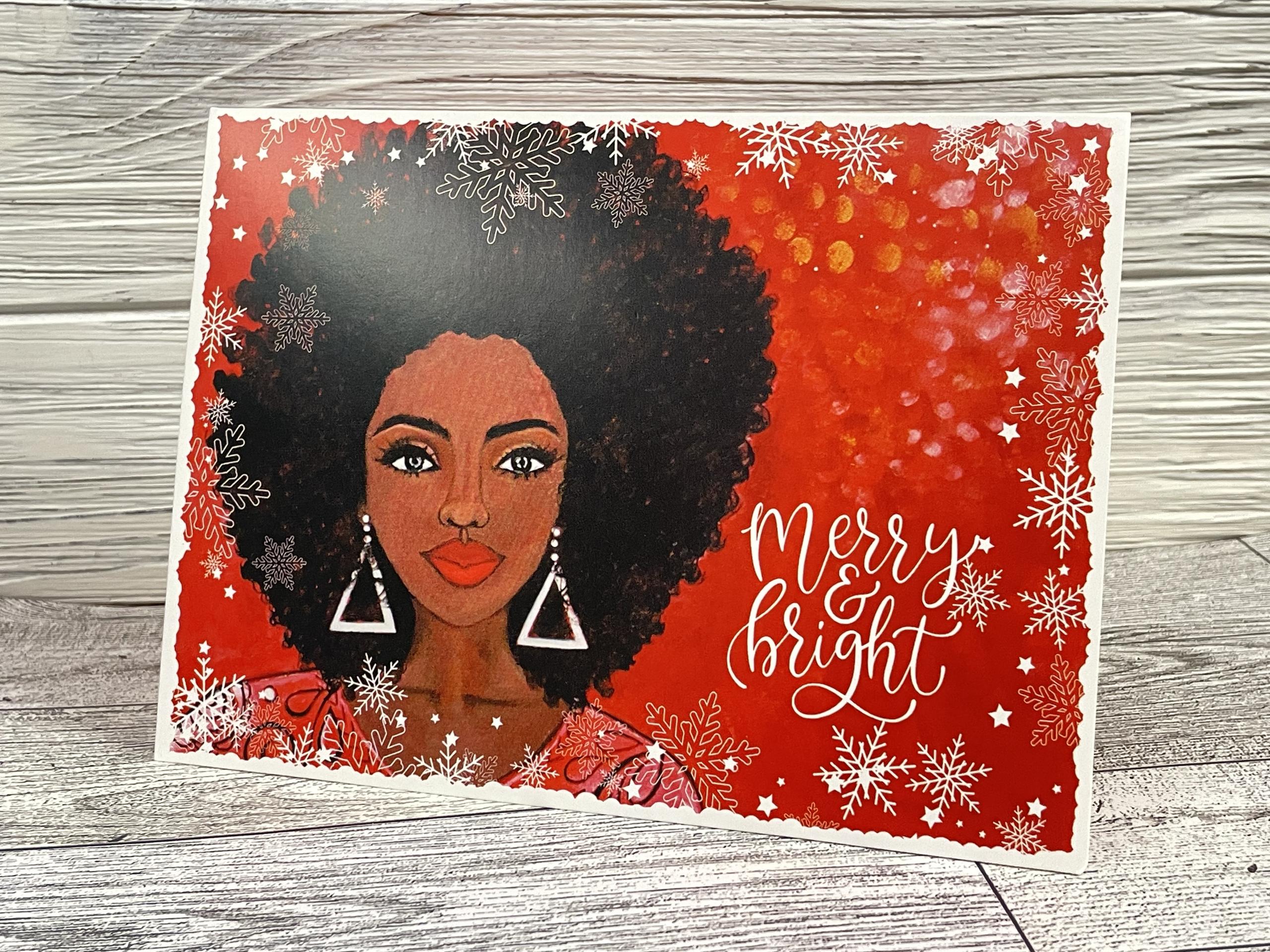 Merry & Bright African American Holiday Cards