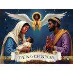 The Savior Is Born African American Holiday Cards